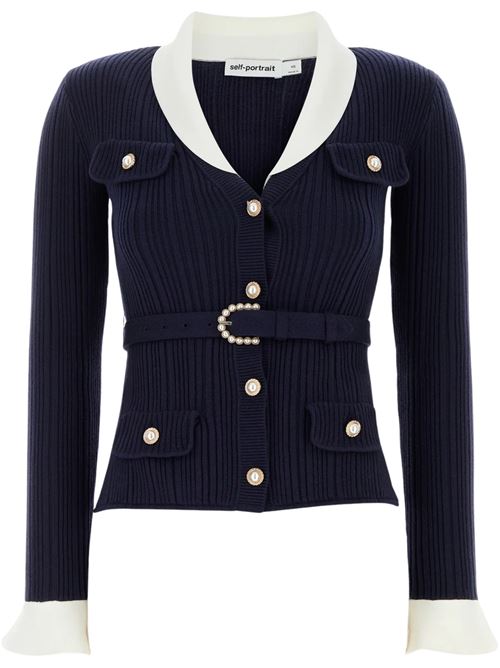 Cardigan in maglia SELF PORTRAIT | PF26131CNNAVY